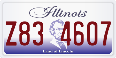 IL license plate Z834607