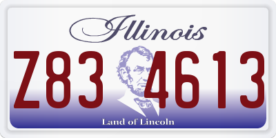 IL license plate Z834613