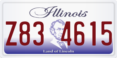 IL license plate Z834615