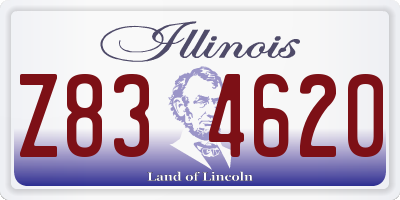 IL license plate Z834620