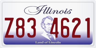 IL license plate Z834621