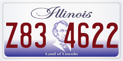 IL license plate Z834622