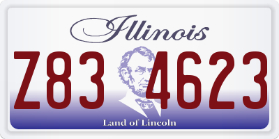 IL license plate Z834623