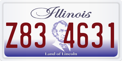 IL license plate Z834631