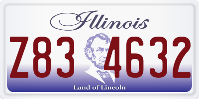 IL license plate Z834632