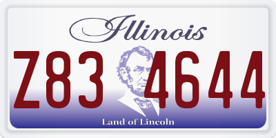 IL license plate Z834644