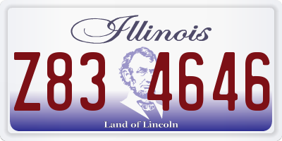 IL license plate Z834646