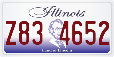 IL license plate Z834652