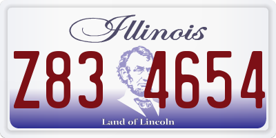 IL license plate Z834654