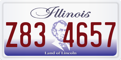 IL license plate Z834657