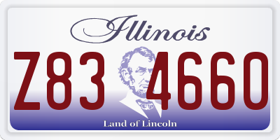 IL license plate Z834660