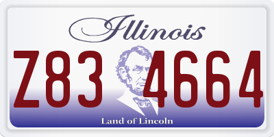 IL license plate Z834664