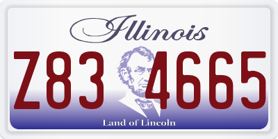 IL license plate Z834665