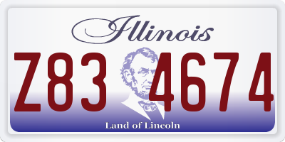 IL license plate Z834674