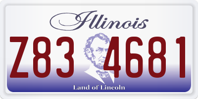 IL license plate Z834681