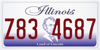 IL license plate Z834687