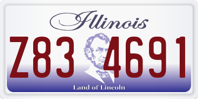 IL license plate Z834691