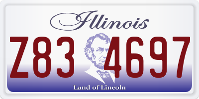 IL license plate Z834697