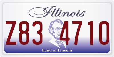 IL license plate Z834710