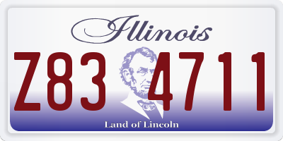 IL license plate Z834711