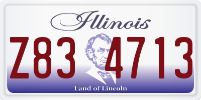 IL license plate Z834713