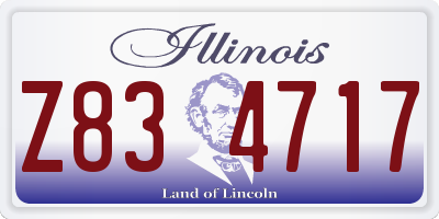 IL license plate Z834717