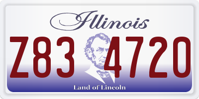 IL license plate Z834720