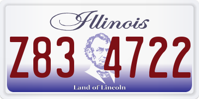 IL license plate Z834722