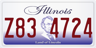 IL license plate Z834724