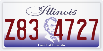 IL license plate Z834727