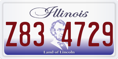 IL license plate Z834729