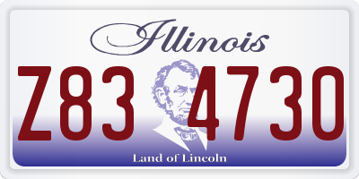IL license plate Z834730