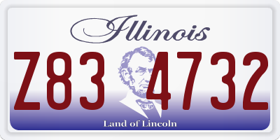 IL license plate Z834732