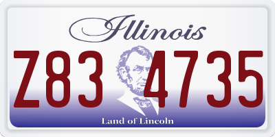 IL license plate Z834735