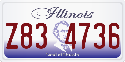 IL license plate Z834736