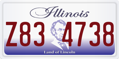 IL license plate Z834738