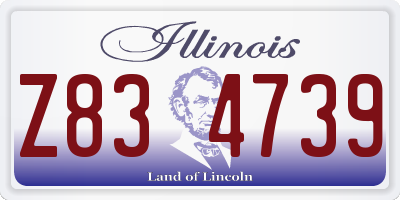 IL license plate Z834739
