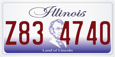 IL license plate Z834740