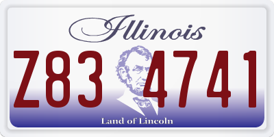 IL license plate Z834741