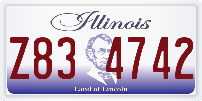 IL license plate Z834742