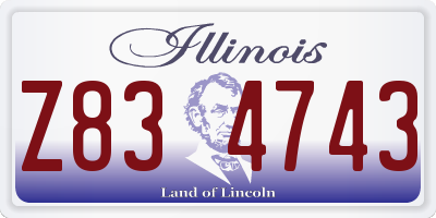IL license plate Z834743