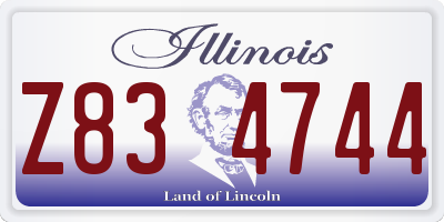 IL license plate Z834744