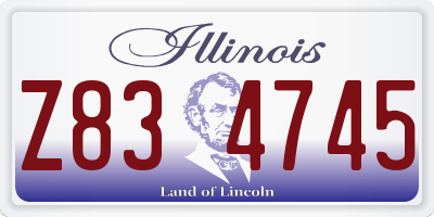 IL license plate Z834745