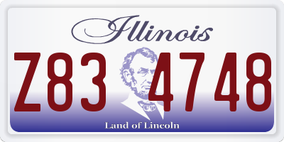 IL license plate Z834748