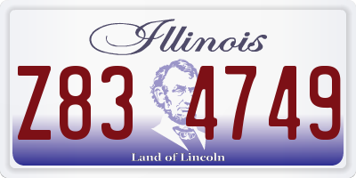 IL license plate Z834749