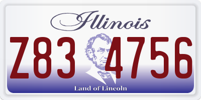 IL license plate Z834756