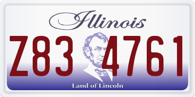 IL license plate Z834761