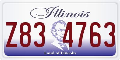 IL license plate Z834763