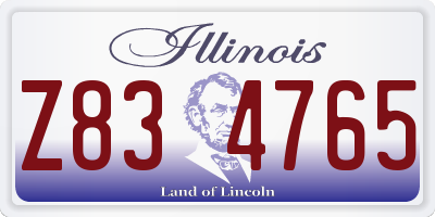 IL license plate Z834765