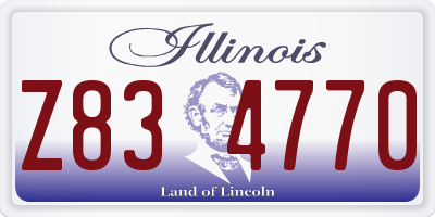 IL license plate Z834770